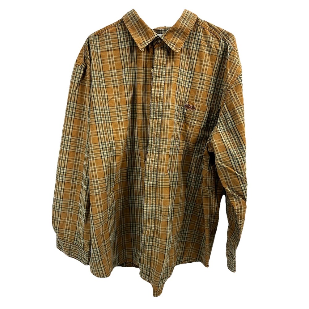 Carhartt‎ Men's Plaid Button Down Shirt Long Sleeve Cotton Workwear Casual, 2XL